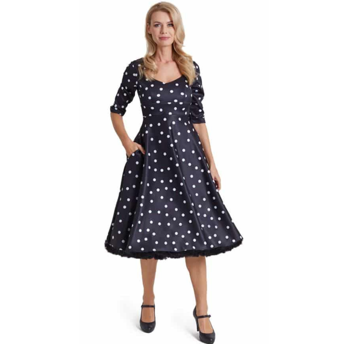 Dolly and Dotty Kleid Debra schwarz weiss Dots
