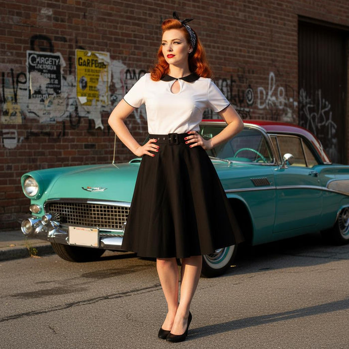 Dolly and Dotty Kleid Evelyn schwarz-weiss