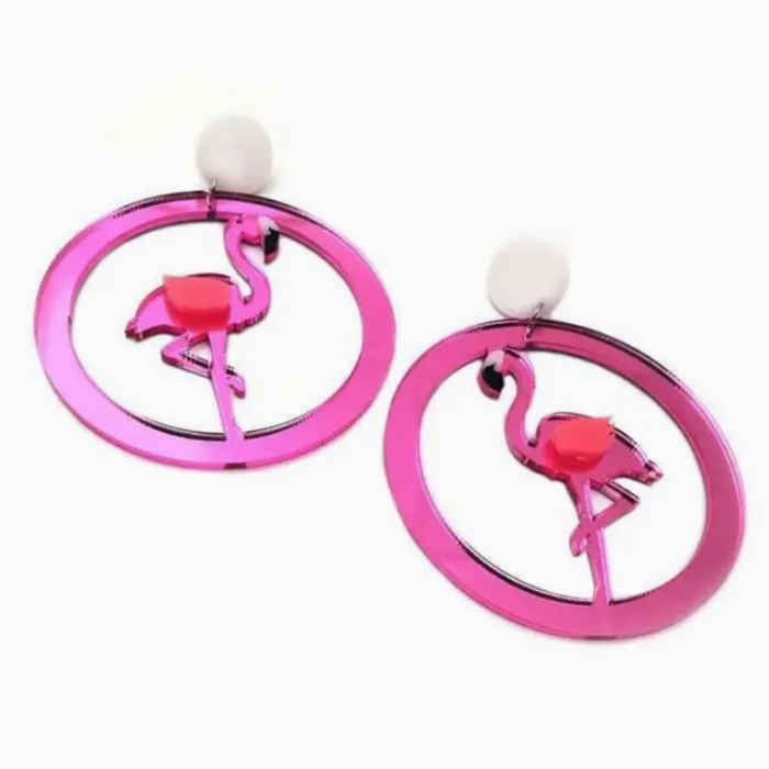 Ohrringe Flamingo