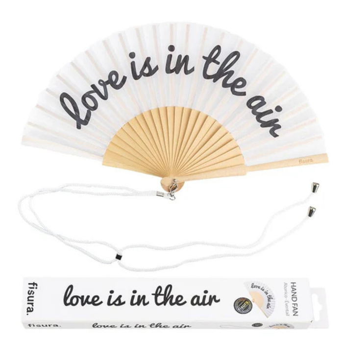 Fächer Love is in the air weiss
