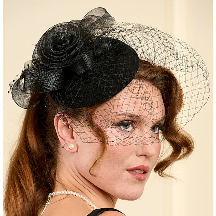 Fascinator Royal Bloom schwarz