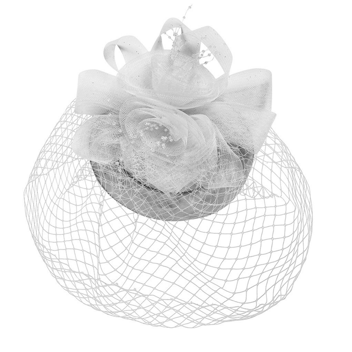 Fascinator Royal Bloom weiss