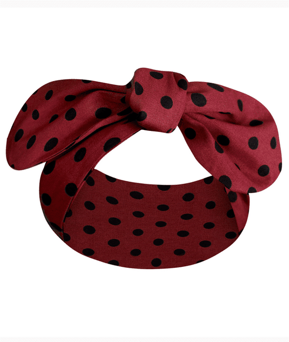 Dolly and Dotty Haarband burgundy black Dots