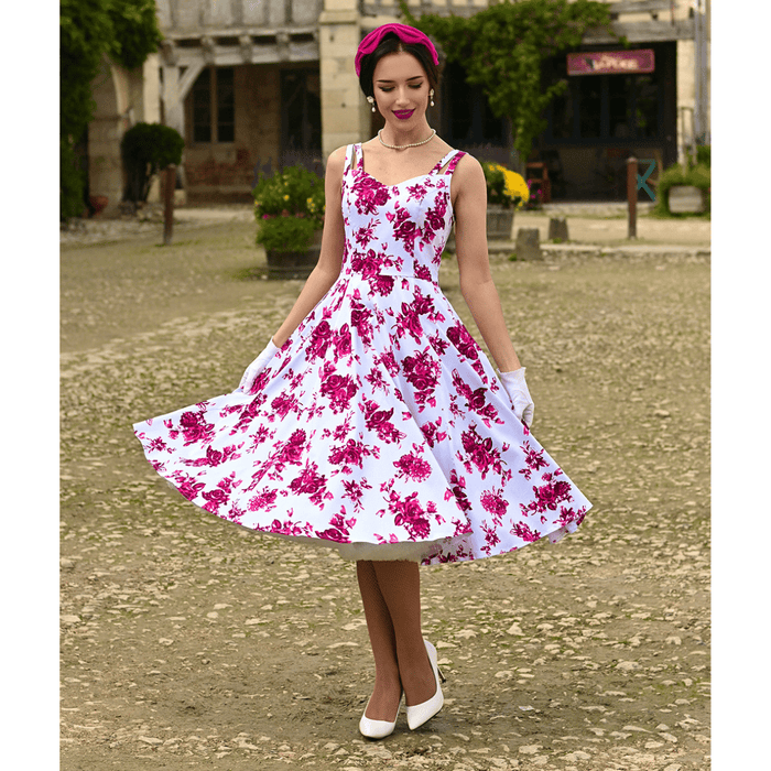 Hearts & Roses Kleid Rosalie white pink