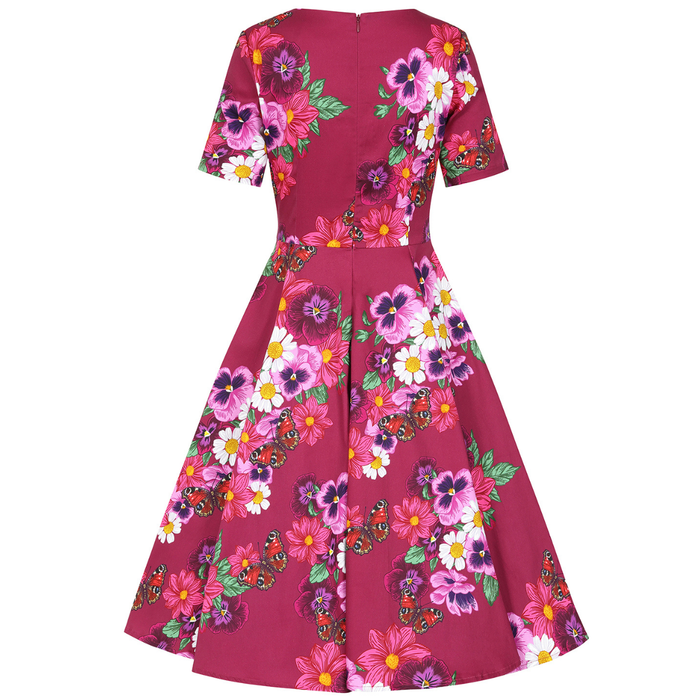Hearts & Roses Kleid Berry Blossom
