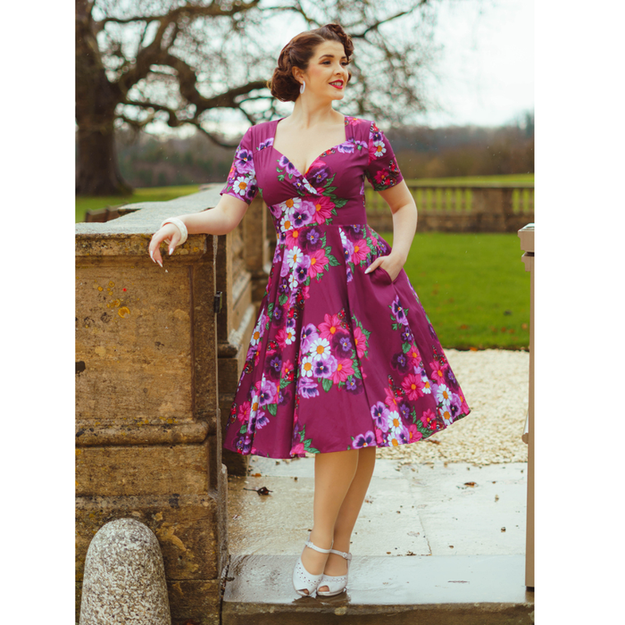 Hearts & Roses Kleid Berry Blossom