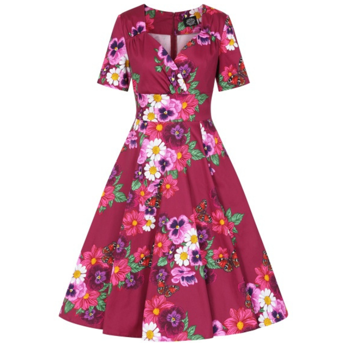 Hearts & Roses Kleid Berry Blossom