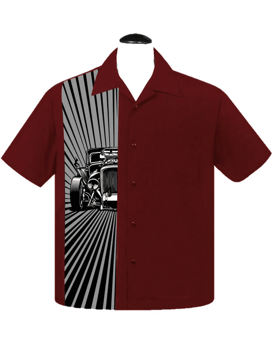 Steady Clothing Hemd Hot Rod Burst bordeaux