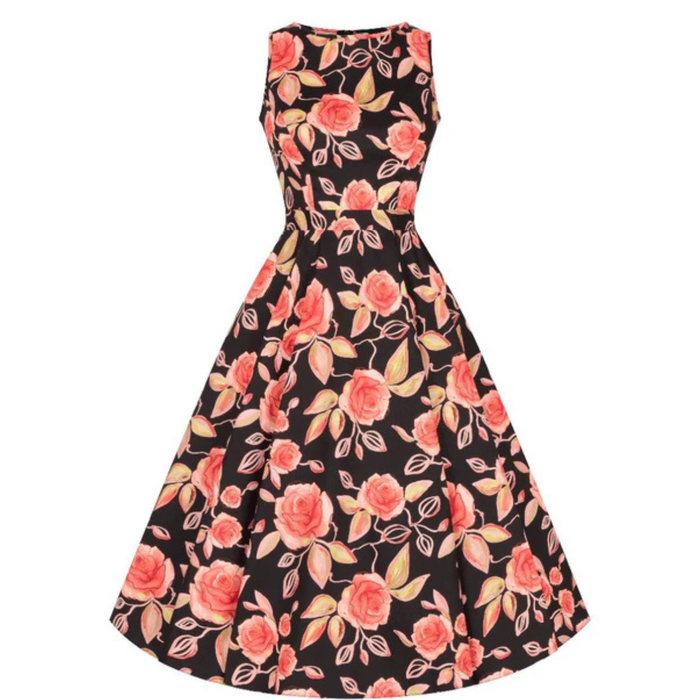 Lady Vintage Kleid Hepburn Rose Bud