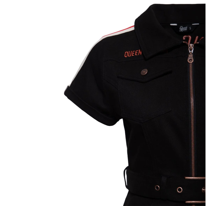 Queen Kerosin Kleid Racing Queen schwarz
