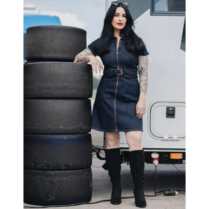 Queen Kerosin Kleid Racing Queen blau