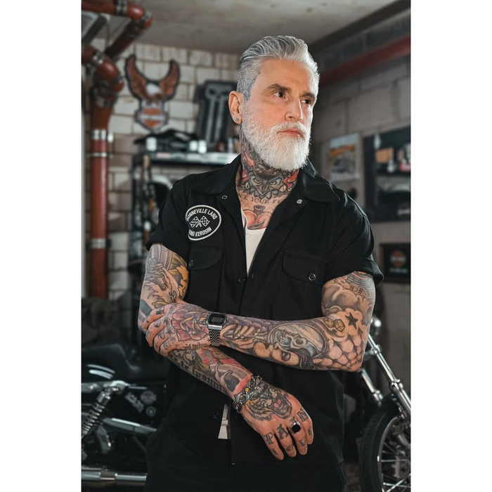 King Kerosin Hemd Bonneville Land schwarz