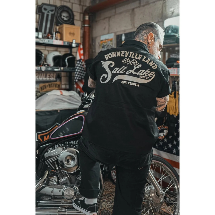 King Kerosin Hemd Bonneville Land schwarz