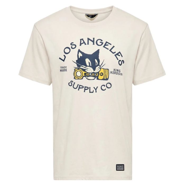 King Kerosin T-Shirt Los Angeles Supply crèmeweiss