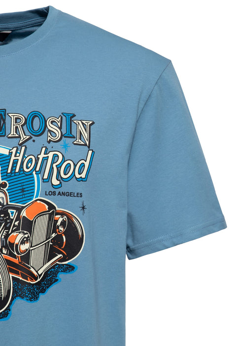 King Kerosin T-Shirt Classic Hot Rod blau