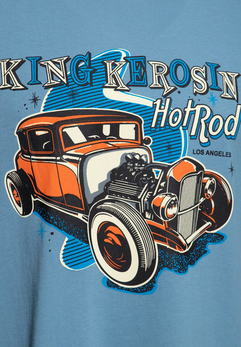 King Kerosin T-Shirt Classic Hot Rod blau