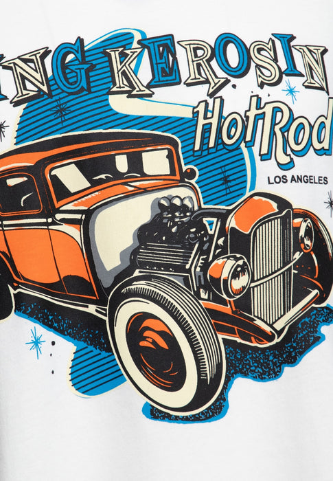 King Kerosin T-Shirt Classic Hot Rod weiss