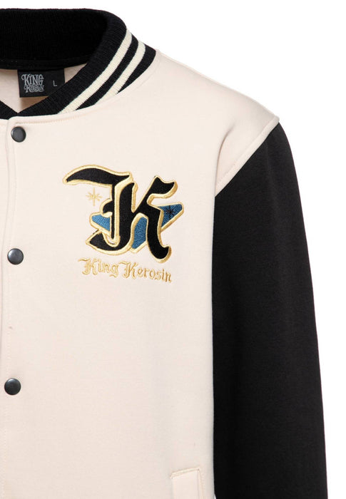 King Kerosin Collegejacke Detroit Greaser ecru