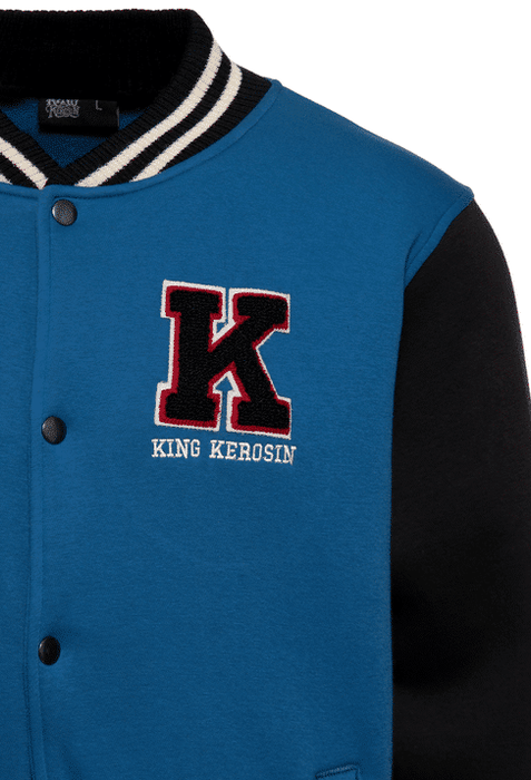 King Kerosin Collegejacke Plain blau