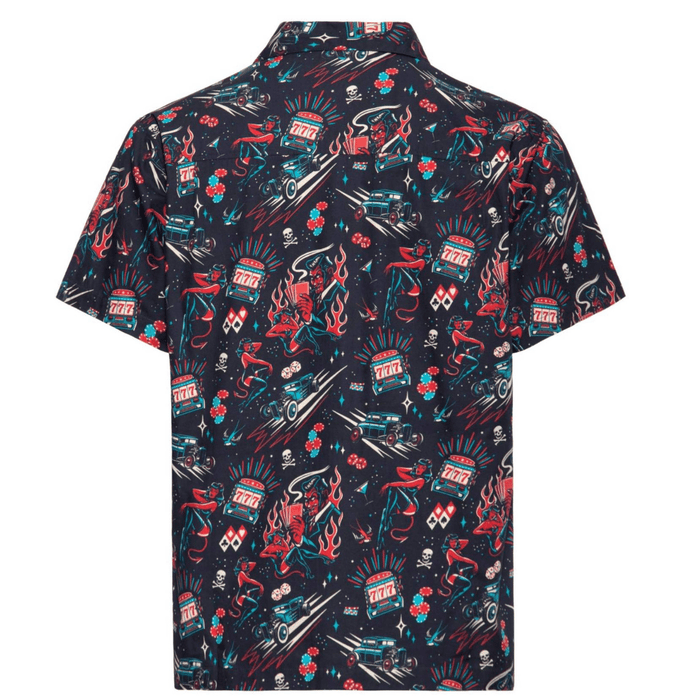 King Kerosin Hemd Rockabilly Devil schwarz