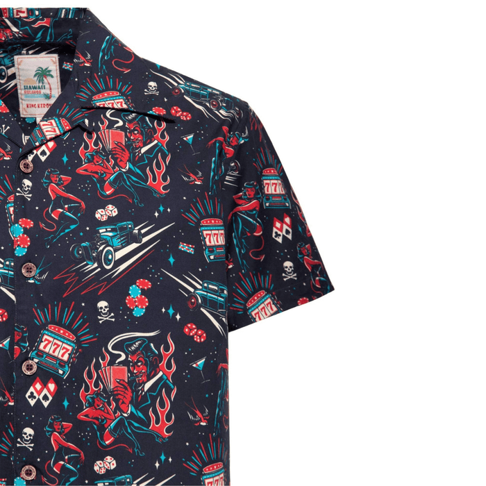 King Kerosin Hemd Rockabilly Devil schwarz
