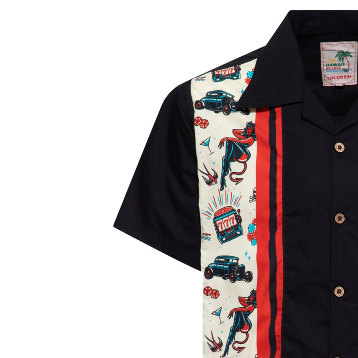 King Kerosin Panelhemd Rockabilly Devil