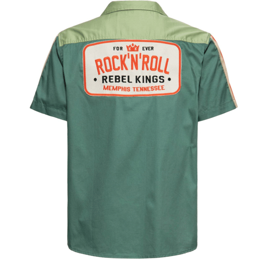 King Kerosin Hemd Rock'n'Roll Rebel Kings grün