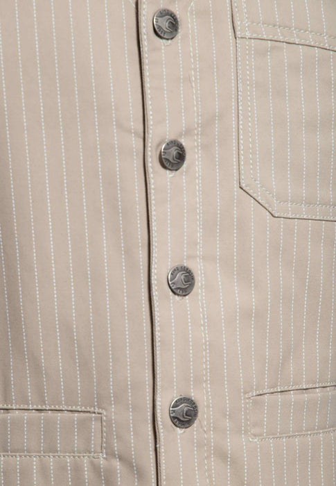 King Kerosin Weste Pinstripe beige