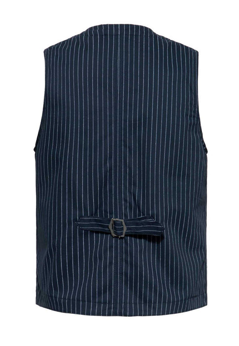 King Kerosin Weste Pinstripe navy