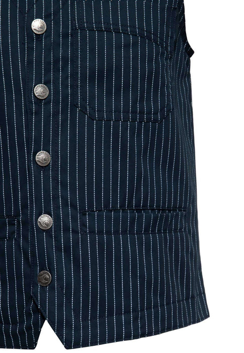 King Kerosin Weste Pinstripe navy