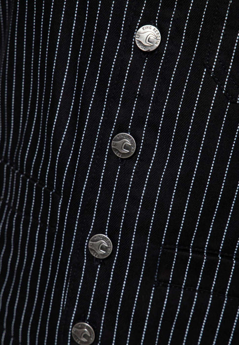 King Kerosin Weste Pinstripe schwarz
