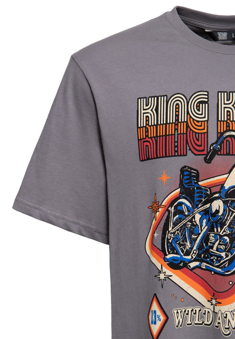 King Kerosin T-Shirt Wild and Free grau