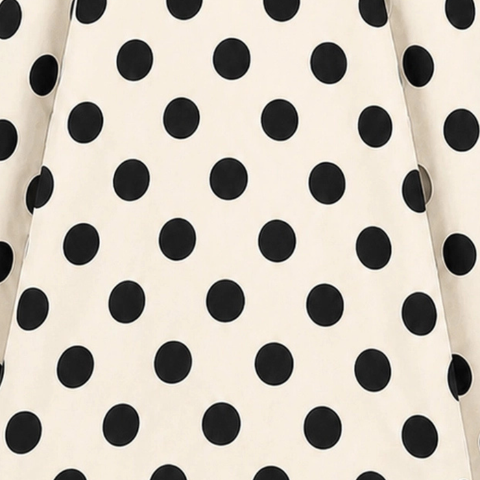 Lady Vintage Kleid Hepburn Cream Black Dots