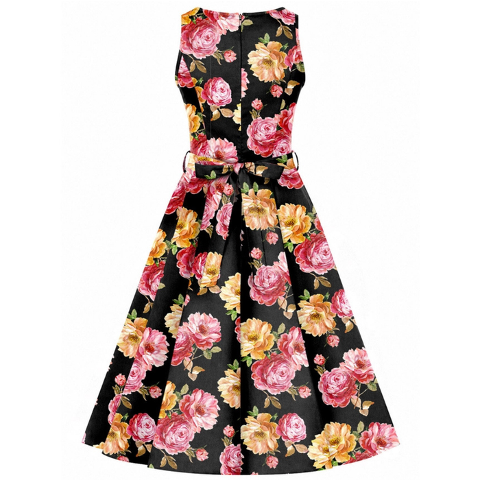 Lady Vintage Kleid Hepburn Harvest Rose