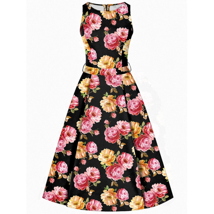 Lady Vintage Kleid Hepburn Harvest Rose
