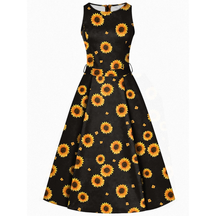 Lady Vintage Kleid Hepburn Sunflowers
