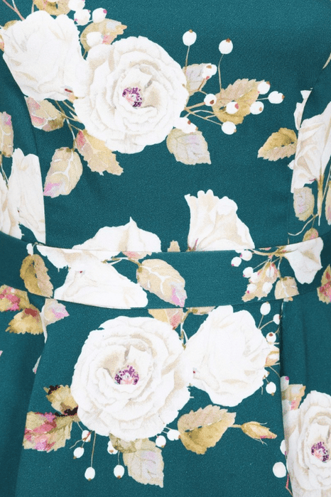 Lady Vintage Kleid Hepburn White Rose
