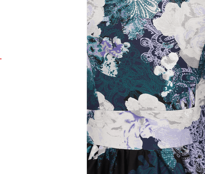 Lady Vintage Kleid Tea Blue Collage