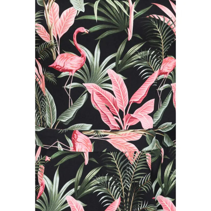 Lady Vintage Kleid Tea Flamingo Palm