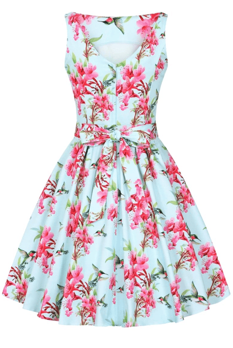 Lady Vintage Kleid Tea Hummingbird