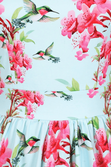 Lady Vintage Kleid Tea Hummingbird