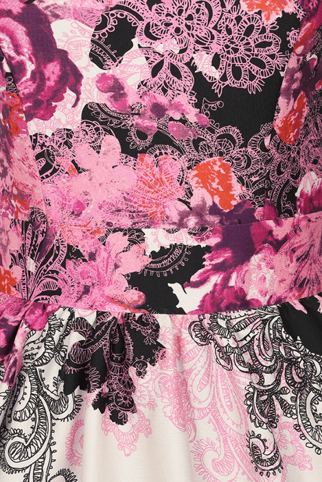 Lady Vintage Kleid Tea Purple Collage