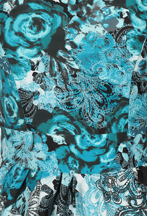 Lady Vintage Kleid Tea Teal Collage