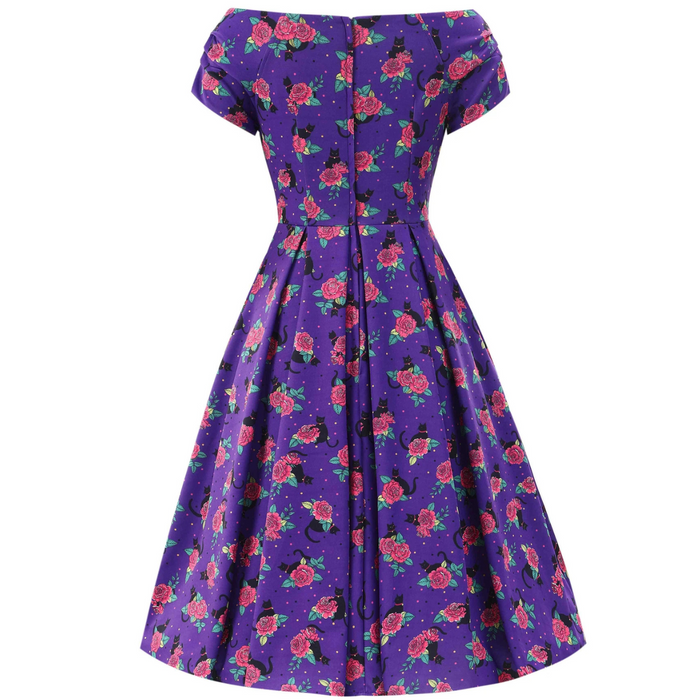 Dolly and Dotty Kleid Lily violett Cats & Roses