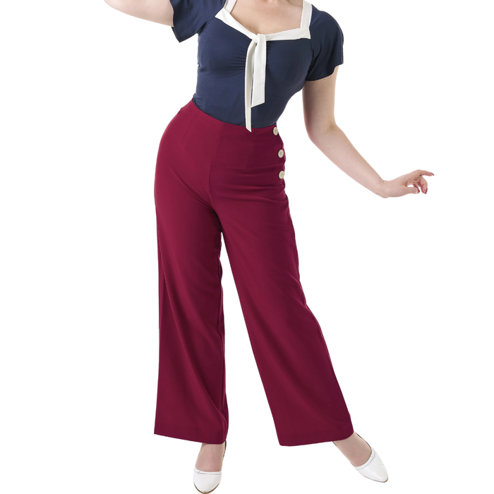 Pretty Retro Swing Pants weinrot