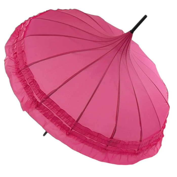 Soake Pagoda-Schirm pink Rüschen