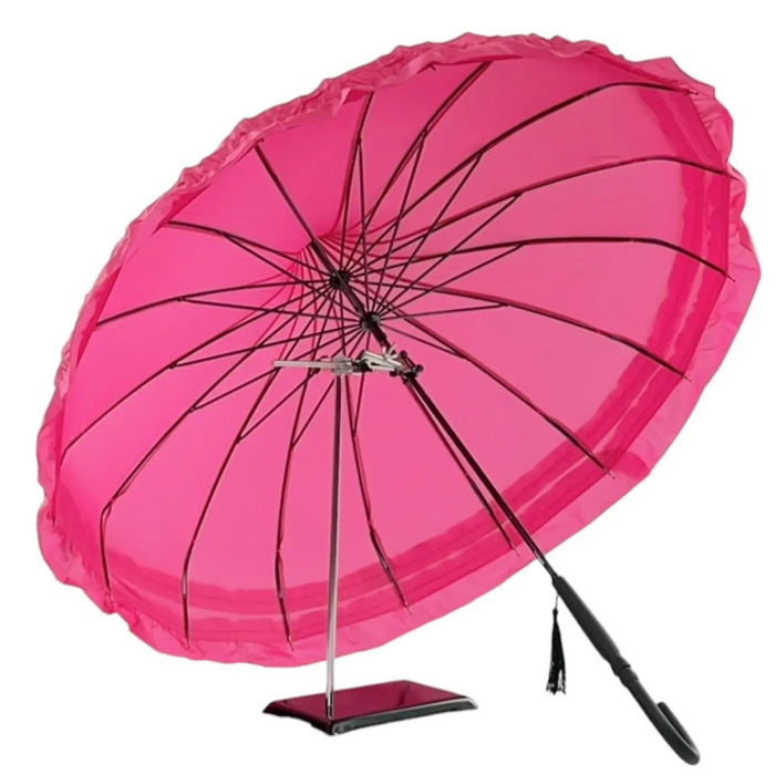 Soake Pagoda-Schirm pink Rüschen