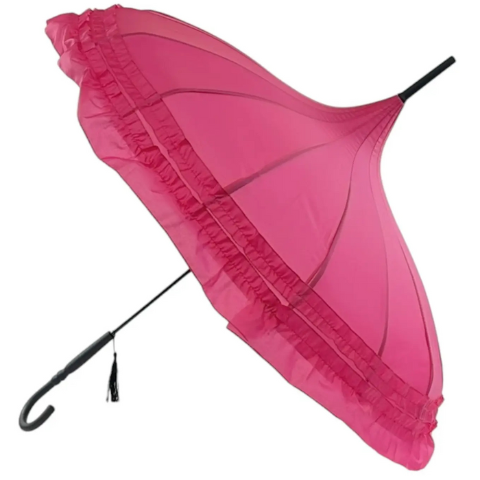 Soake Pagoda-Schirm pink Rüschen