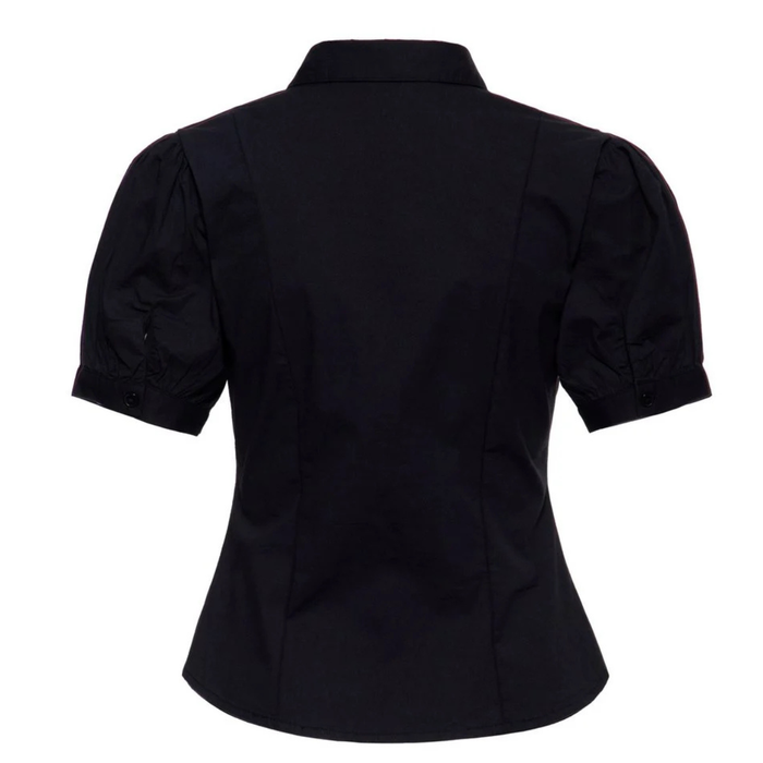 Queen Kerosin Bluse Cherry schwarz