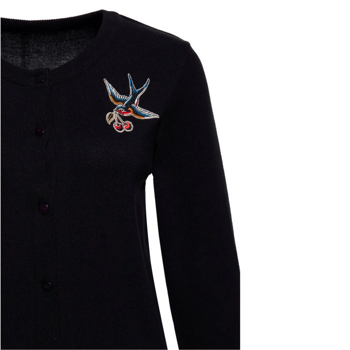 Queen Kerosin Cardigan Swallow and Cherry
